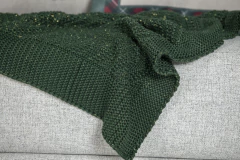 Manta em Tricot Natalina Verde com Fios Dourados 1.80x0.90 na internet