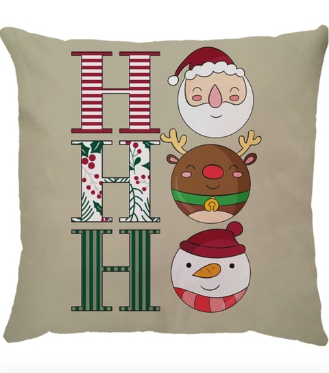 Capa de Almofada Natal Ho Ho Ho