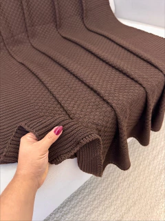 Manta em Tricot Mattone Marrom 1.80x0.90 na internet