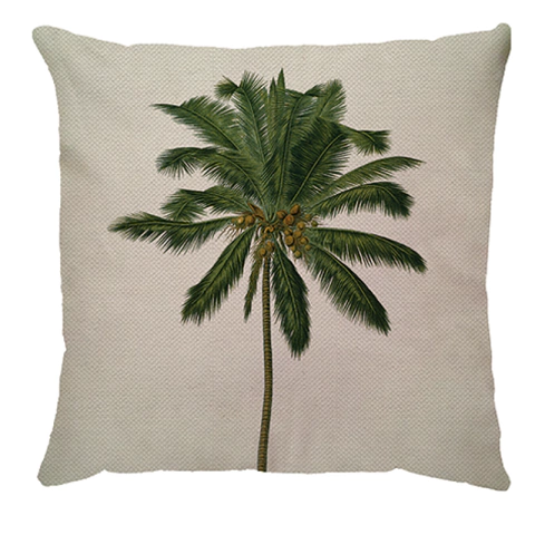 Capa de Almofada em Linho Coqueiro