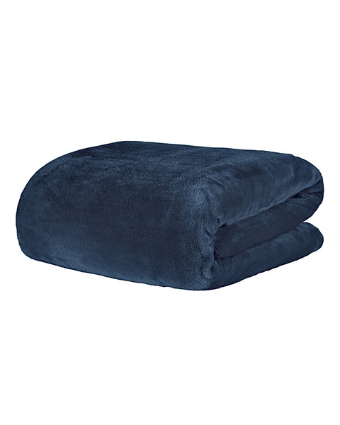 Cobertor Lumini King Toque de Seda Azul Marinho - comprar online