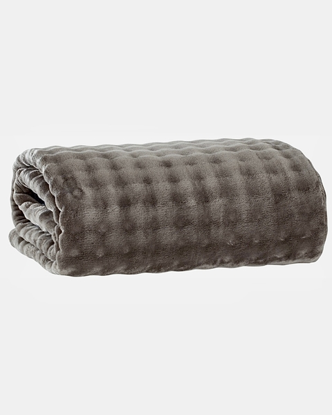 Cobertor Charme Queen Toque de Seda Taupe (marrom)
