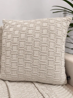 Capa de Almofada em Tricot Diamond Natural - comprar online