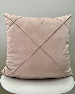 Capa de Almofada Grande Drapeada Veludo Rose - comprar online