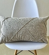 Capa de Almofada Retangular Drapeada Boucle Cinza