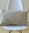 Capa de Almofada Retangular Drapeada Boucle Cinza