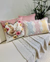 Kit 3 Capas de Almofada Casal de Coelhos Rose - comprar online