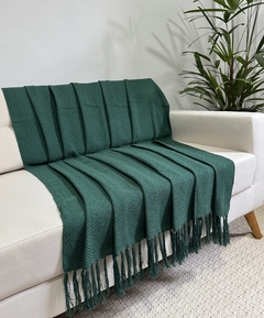Manta Escamas em Algodão Verde Escuro - comprar online