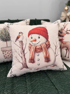 Kit 4 Capas de Almofadas Linho Natal Encantado Floco na internet
