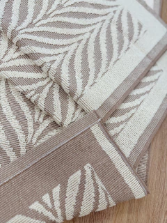 Jogo de Tapetes 3 Peças em Algodão Amazonas Nude - Le Fran Home Decor 