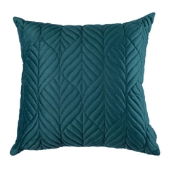 Capa de Almofada Bordada Folhas Verde