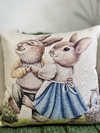Capa de Almofada Linho Casal de Coelhos Dançarinos - comprar online