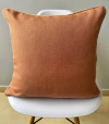 Capa de Almofada em Linho Terracota com Cordão Cru - comprar online