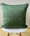 Capa de Almofada em Linho Verde com Cordão Cru - comprar online