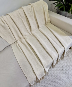 Manta Escamas em Algodão Crú - Le Fran Home Decor 