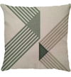 Capa de Almofada Linho Com Aplique Boucle Deltas Verde Menta