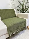 Manta Decorativa de Algodão Verde Musgo - comprar online