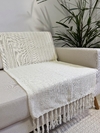 Manta Decorativa de Algodão Crú - comprar online