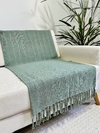 Manta Decorativa de Algodão Verde Pistache - comprar online