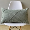 Capa de Almofada Retangular Drapeada Boucle Verde Menta