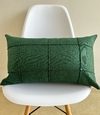 Capa Retangular Drapeada Grid em Linho Verde