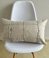 Capa Retangular Drapeada Grid em Linho Cru (bege)