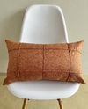 Capa Retangular Drapeada Grid em Linho Terracota
