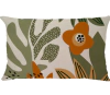 Capa Retangular em Linho Costela Verde e Laranja