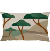 Capa Retangular em Linho Tarsila Terracota e verde