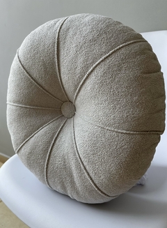 Almofada Redonda em Boucle Cinza - comprar online
