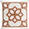 Capa de Almofada Veludo Luxo Lotus Terracota e Off White