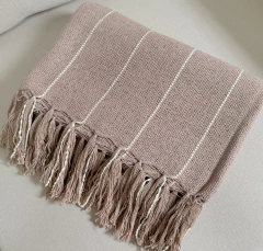 Manta em Algodão Nina Rose e Cru - loja online