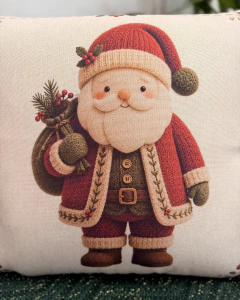 Capa de Almofada Linho Papai Noel - comprar online