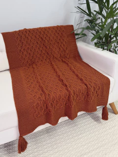 Manta em Tricot Bossa Terracota 1.80x0.90 - comprar online