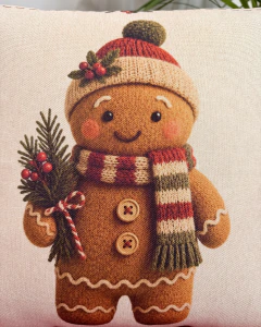Capa de Almofada Linho Biscoito de Natal - comprar online