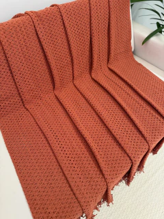 Manta em Algodão Duna Terracota - Le Fran Home Decor 