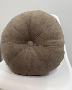 Almofada Redonda em Boucle Marrom Taupe na internet