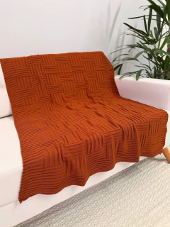 Manta em Tricot Cestino Terracota 1.80x0.90 - comprar online