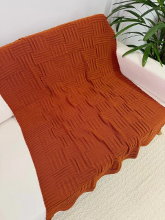 Manta em Tricot Cestino Terracota 1.80x0.90 na internet