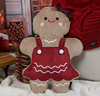 Almofada Bordada Biscoito Gingerbella Natal