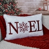 Capa de Almofada Retangular Natal Noel com Bordado e aplicação