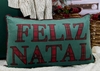 Capa de Almofada Retangular Natalina em veludo