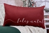 Capa de Almofada Retangular Natalina em Veludo Feliz Natal