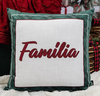Capa de Almofada Natal em Veludo Família