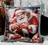 Capa de Almofada Natal Papai Noel em Suede