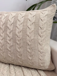 Capa de Almofada em Tricot Siena Bege Areia - comprar online