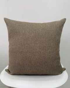 Capa de Almofada em Linho Lisa Marrom Taupe - comprar online