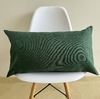 Capa de Almofada Retangular Linho Verde Lisa