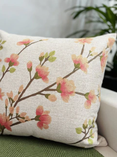 Capa de Almofada Linhão Flores Rosa na internet