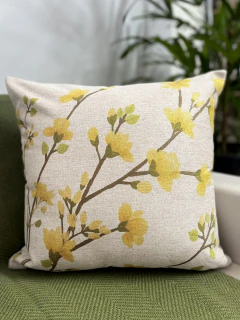 Capa de Almofada Linhão Flores Amarela - comprar online